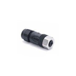 Connecteur femelle M12S, 5 pol., codage B IP67, 2A, non-blindé